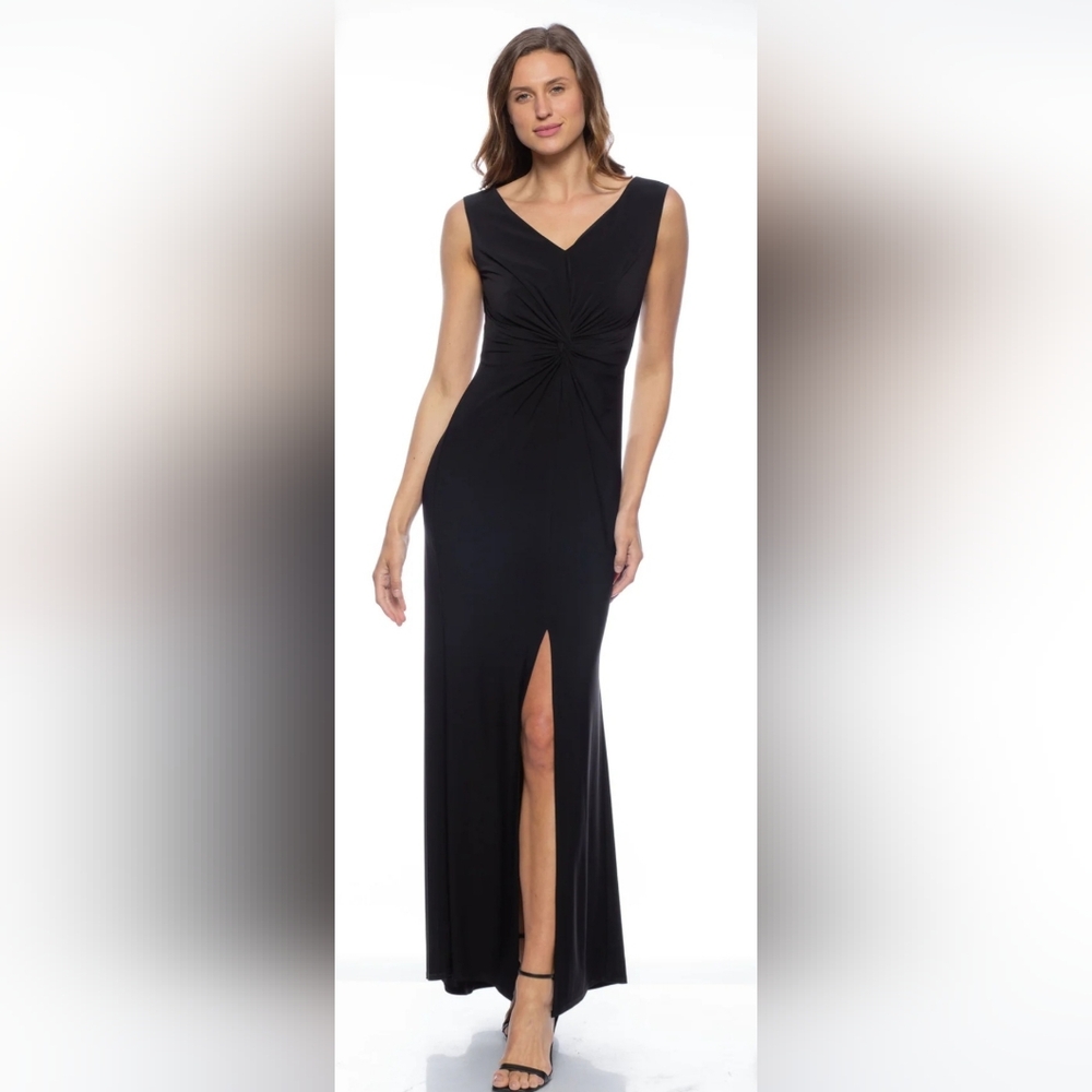 Marina Elegant Black Evening Gown (Size L)
